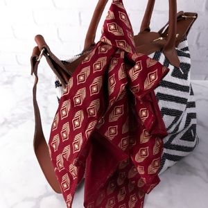 Beautiful Red Symbology Scarf - Brand New